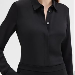 Theory Fitted Silk Shirt